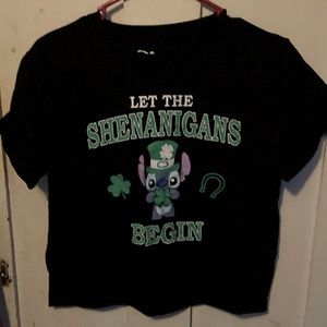 Disney stitch black crop top